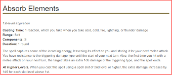 Damage dealt by the sword burst cantrip. Absorb Elements 5e How Much Damage The Absorb Elements Is