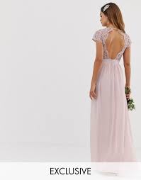 Tfnc Bridesmaid Exclusive Open Back Scalloped Lace Dress In Mink Asos In 2020 Scalloped Lace Dress Short Bridesmaid Dresses Embellished Bridesmaid Dress