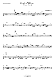 For declan coen & rafael montán. Careless Whisper Advanced Level Alto Sax George Michael Saxophone Sheet Music