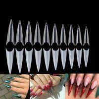 A wide variety of stiletto acrylics options are available to you, such as material, type. 500x French False Nail Tips Long Stiletto Ballerina Acrylic Gel Tip Fake Nails Ebay