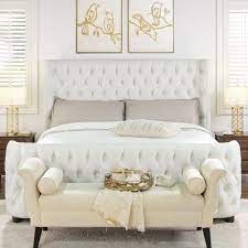 Pier nighstand at 02 sides. Overstock Com Online Shopping Bedding Furniture Electronics Jewelry Clothing More In 2021 Tufted Headboard Bed White Upholstered Bed Tufted Headboard Bedroom