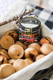 This gives them a richer, more robust flavor than ordinary bouillons. Roasted Beef Mushroom Cheese Bread Bites