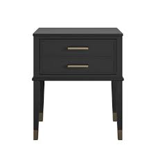 The drawer front looks like two drawers but gives you all the space to store larger items out of sight while the spacious tabletop provides room. Westerleigh End Table Black Cosmoliving By Cosmopolitan Target