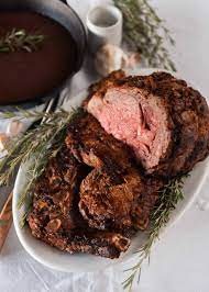 Easy Prime Rib With Garlic Herb Butter Boxwood Ave Recipe Herb Butter Beef Recipes Recipes