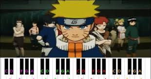 Haruka Kanata Naruto Op 2 Piano Letter Notes