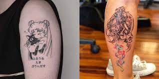 Sailor moon tattoo inspired lotus flower & crescent moon line art. Top 50 Best Sailor Moon Tattoos 2020 Inspiration Guide