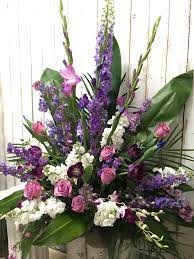 Celebration Of Life Sympathy Flowers Purple Garden Flower Delivery