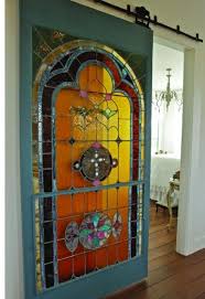 Sure, the idea of elaborate, colourful windows in every room may not be appealing to all homeowners, but there are ways of incorporating stained. Interior Stained Glass Barn Door Home Interiors Glass Barn Doors Stained Glass Door Stained Glass