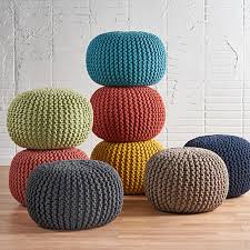 I thought a knitted pouf was perfect. Buy Poona Hand Knitted Artisan Pouf Ottomans By Gdfstudio On Dot Bo