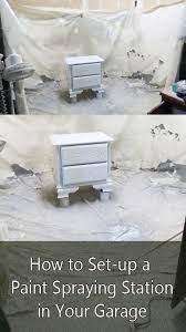 How To Set Up A Spray Paint Station Painted Furniture Ideas Garage Decor Painted Furniture Diy Painting