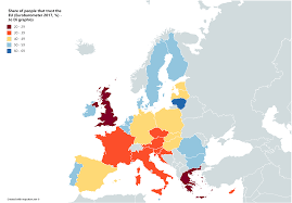 Trust In The European Union 2017 Europe Map Historical Maps