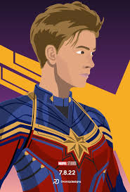 Comprised of 10 posters designed by @needledesign , the first in the collection, shared via marvel studios' twitter account, showcases a profile silhouette of brie larson's captain marvel character surrounded by a. Captain Marvel 2 Fan Poster By Raniq Designs Marvelstudios