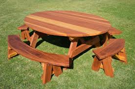 Oval Wood Picnic Tables Wood Picnic Tables Forever Redwood Wooden Picnic Tables Picnic Table Bench Outdoor Picnic Tables