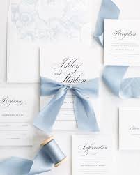 Timeless Calligraphy Ribbon Wedding Invitations Wedding Invitation Ribbon Light Blue Wedding Invitations Blue Wedding Invitations