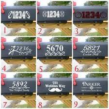 Give the front of your house a face lift with these modern design street numbers! 12 Mailbox Vinyl Ideas Mailbox Vinyl Mailbox Decals