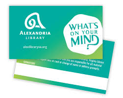Maybe you would like to learn more about one of these? Library Card Alexandria Library