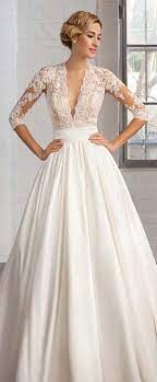 Marvelous Tulle Satin Queen Anne Neckline A Line Wedding Dresses With Lace Appliques Wedding Dresses Bridal Dresses Wedding Dress Styles