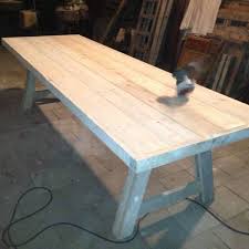 tafel van steigerhout a onderstel tafel tafels rustieke eettafel