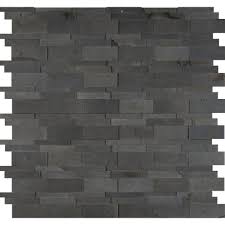 Msi Neptune 3d 12 In X 12 In X 10 Mm Honed Basalt Mesh Mounted Mosaic Wall Tile 1 Sq Ft Bsltb 3dh The Home Depot Mosaic Wall Tiles Mosaic Tiles Mosaic Wall
