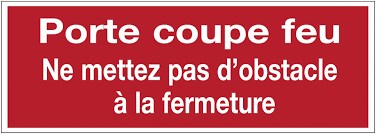 Autocollant De Securite Incendie Porte Coupe Feu Ne Mettez Pas D Obstacle A La Fermeture Seton Fr