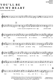 You Ll Be In My Heart Querflote Phil Collins Pdf Noten Saxophon Noten Querflote Noten Noten