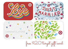 Physical target gift cards that you buy on the target app or on the website at target.com can be purchased for $5, $10, $15, $20, $25, $30, $40, $50, $75, $100, $200. Free 20 Target Gift Card With Wedding Registry Couponing 101
