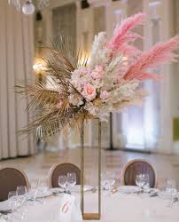 Pampas Grass Wedding Ceremony Pampasgrass Pampasgrasswedding Pinkpampasgrass Weddingideas Trad Wedding Floral Centerpieces Wedding Centerpieces Wedding Table