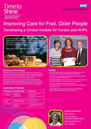 Aileen Fraser Clinical Lead For Nursing Consultant Nurse Nhs Leadership Academy Improving Care For Frail Clinical Leadership Leadership Leadership Programs