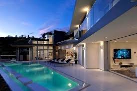 Maison House Home Design Soleil Sun Interieur Inside Picine Piece Swimmingpool Villa Room Night Scr Luxury Homes House Design Contemporary House