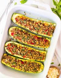 Nutritional information and weight watchers points included. Stuffed Zucchini Boats With Sausage And Parmesan Wellplated Com