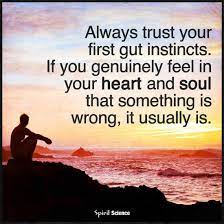 Always Trust Your First Gut Instincts Spirit Science Quotes