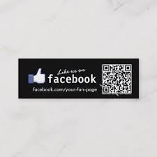 Facebook Social Media Promotional Mini Business Card Zazzle Com Mini Business Card Qr Code Business Card Business Cards
