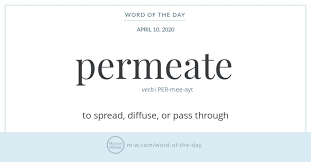 It S No Surprise That Permeate Means To Pass Through Something It Was Borrowed Into English In The 17th Century In 2020 Word Of The Day Writers Help Vocabulary Book
