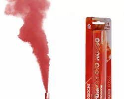 Imagine cu Fumigena colorata folosita la un gender reveal