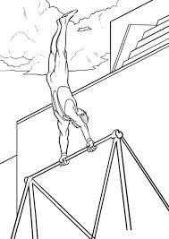 Baby monkey coloring sheets ok. Gymnastics 1 Coloring Page Free Printable Coloring Pages For Kids