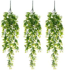 A classic glass vase filled with colored fragrance oil diffuses through a single bloom to enhance any. Amazon Com Xonor Artificial Hanging Plant Leaves Orchid Rattan Green Plant Orange Leaf Flowers For Home Garden Wall Decoration Decor Yellow Pack Of 3 Home Kitchen