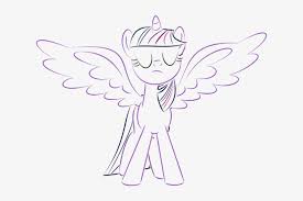The plot of the cartoon serial my little ponies is adventures and everyday life of a pony unicorn named twilight sparkle and her friends. Alicorn Coloring Pages Princess Twilight Sparkle Colouring Pages Png Image Transparent Png Free Download On Seekpng