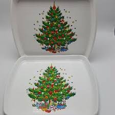 Eur 3,29 bis eur 3,49. Vintage Christmas Tree Tray Plastic Ullman Usa Set 2 10 Inch 77798811828 Ebay