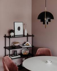 Love Pink Walls This Dusty Pink Dining Room Will Make You Want To Get The Paint Brush Out Dining Room Spaces Pink Dining Rooms Pink Walls