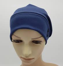 Blue Chemo Beanie Hat Head Wear Soft Cotton Cap Chemotherapy Patient  Alopecia Hair Loss Head Covering