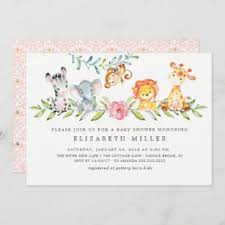 Safari Baby Shower Invitations Updated 2021 Zazzle
