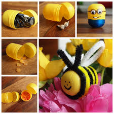 Basteln Und Upcycling Mit Uberraschungseiern Basteln Recycling Basteln Basteln Mit Kindern