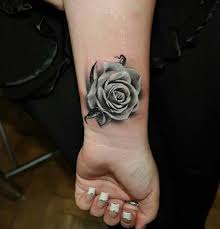 Wrist Grey Tattoo Bilek Gri Gul Dovmesi Karizmatik Dovmeler Dovmeli Kadin Siyah Gul Dovmeler