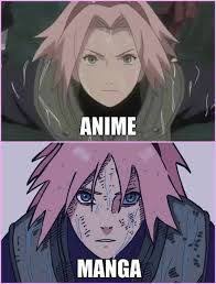 Resultat De Recherche D Images Pour Anime Vs Manga Naruto Engracado Desenhos Sakura Haruno