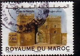 Postes Maroc Porte Mehdia Vintage World Maps Stamp World