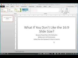 We did not find results for: Changing The Default 16 9 Slide Size In Powerpoint 2013 Youtube