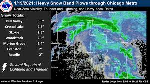 Weather radar map shows the location of precipitation, its type (rain, snow, and ice) and its recent movement to help you plan your day. January 19 2021 Intense Evening Snow Squall Impacts Parts Of Chicago Metro