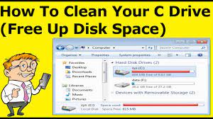 How To Clean Your C Drive (Free Up Disk Space) - Youtube