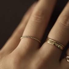 It's a little softer than 10k or 14k gold, but can be worn with proper care and maintenance. Amazon Com Thin Bead Ring 10k 14k Gold Ball Ring Dainty Ball Band Minimalist Ring Layering Ring Stacking Ring Simple Gold Ring Handmade