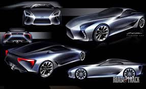 Lexus Lf Lc Concept Sketches By The Calty Designers Roadandtrack Com Lexus Car Design Sketch Concept Cars